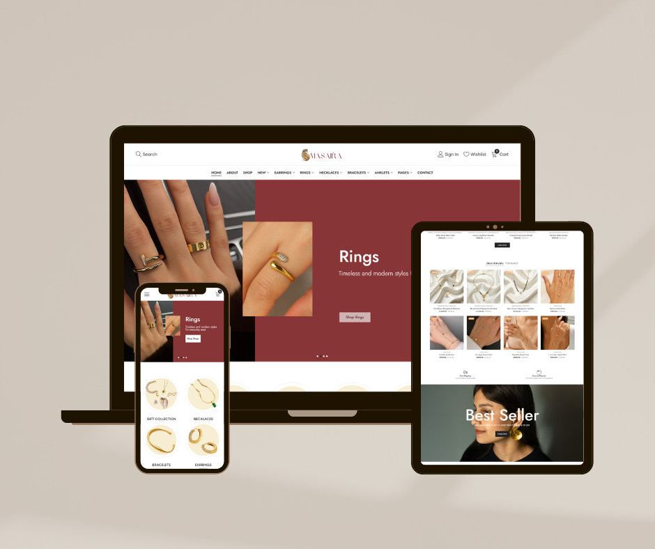 Website design showcase mockup
